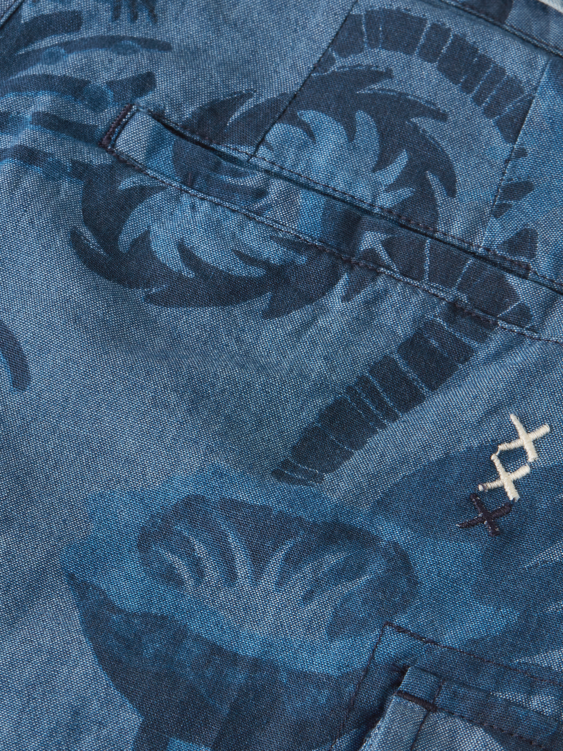 Boys print chambray shorts