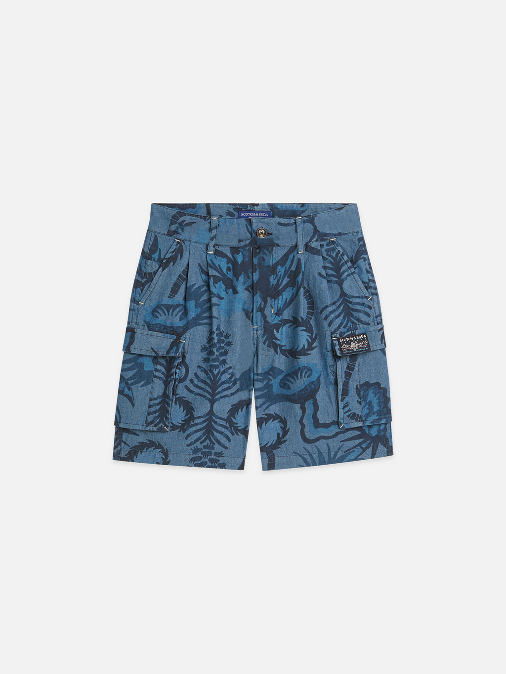Boys print chambray shorts