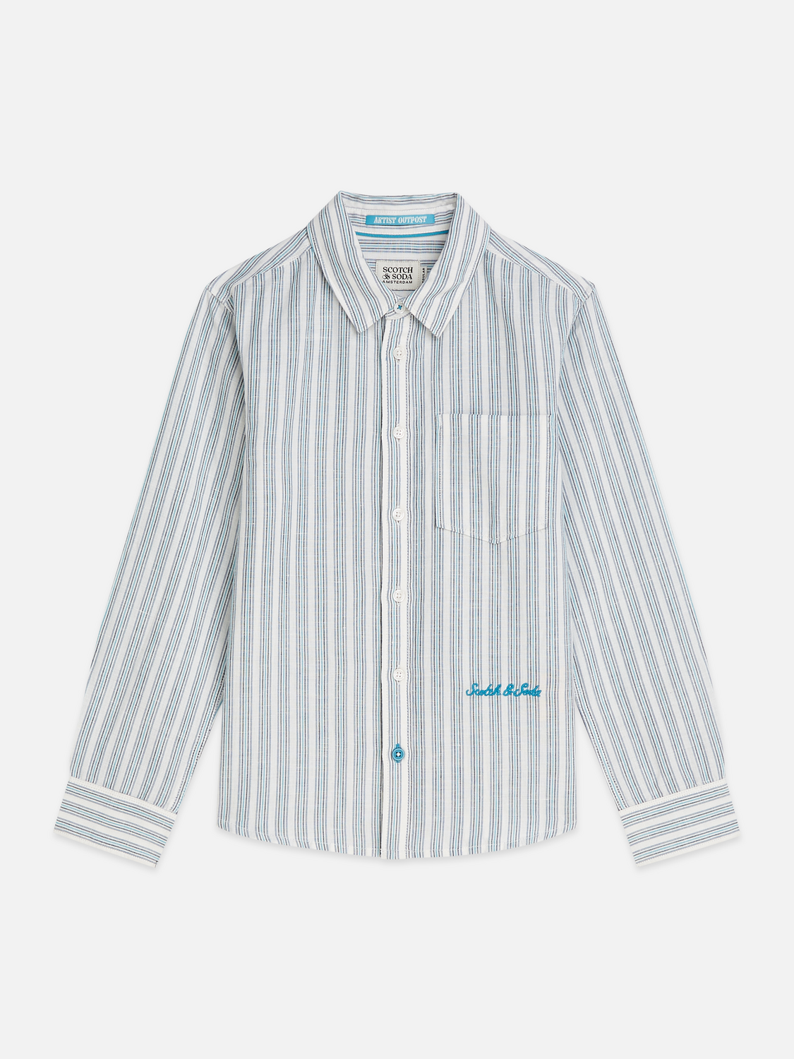 Boys striped linen cotton shirt