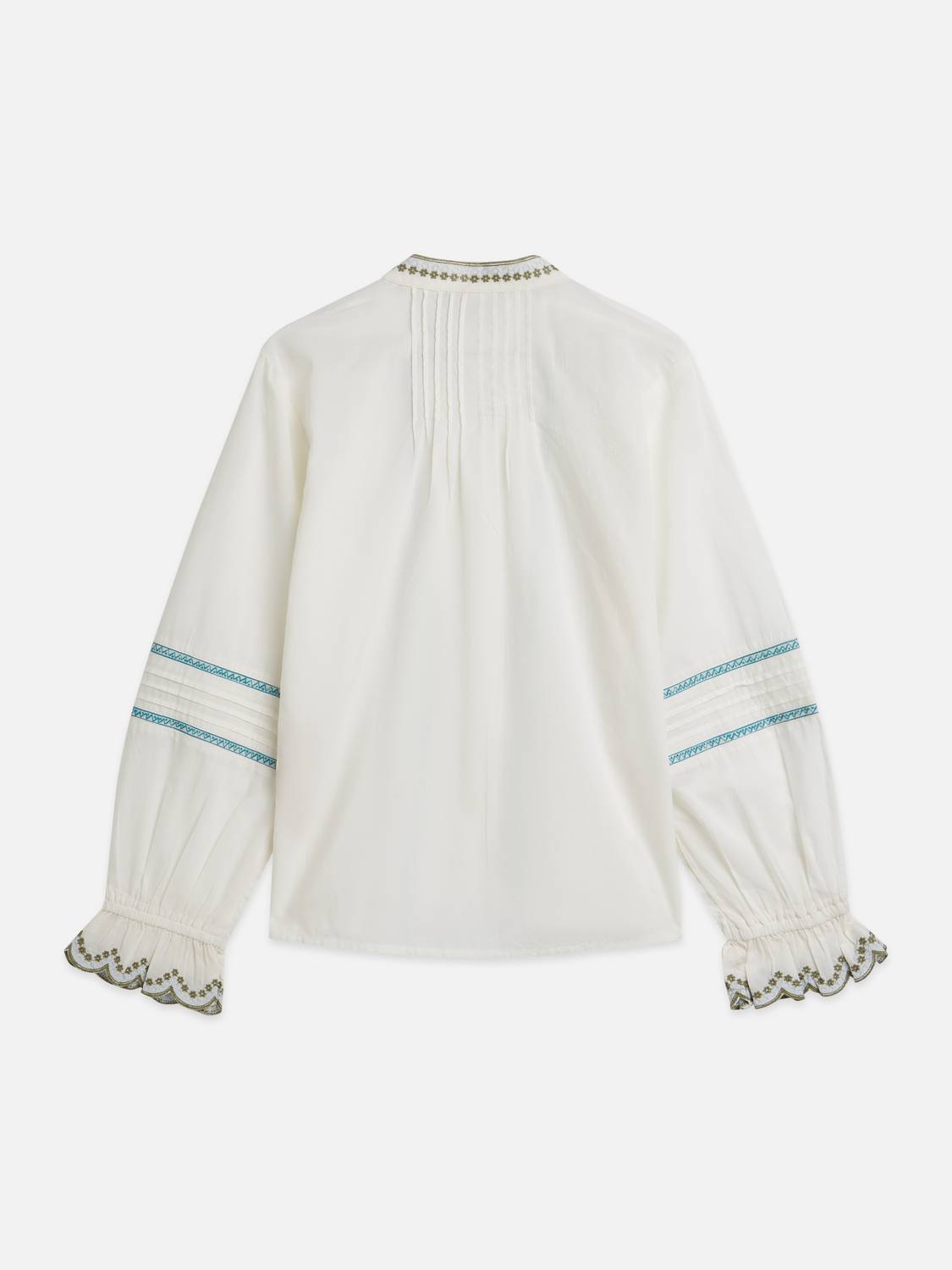 Girls Embroidered long-sleeve cotton shirt
