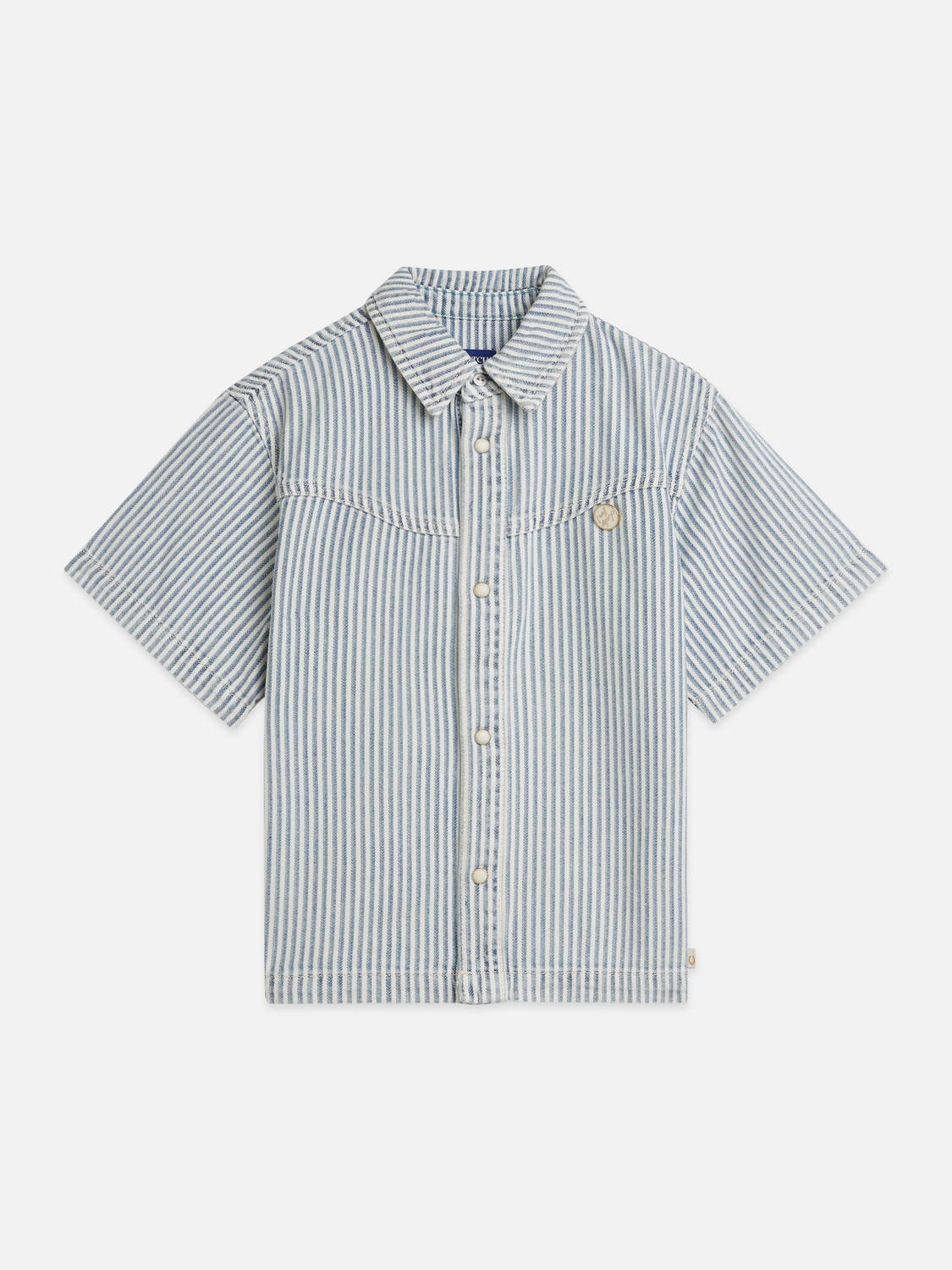 Girls Short-sleeve denim shirt