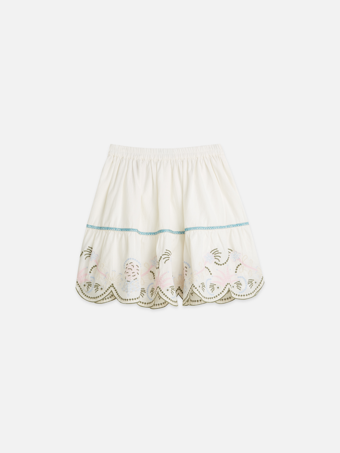 Girls Embroidered cotton skirt