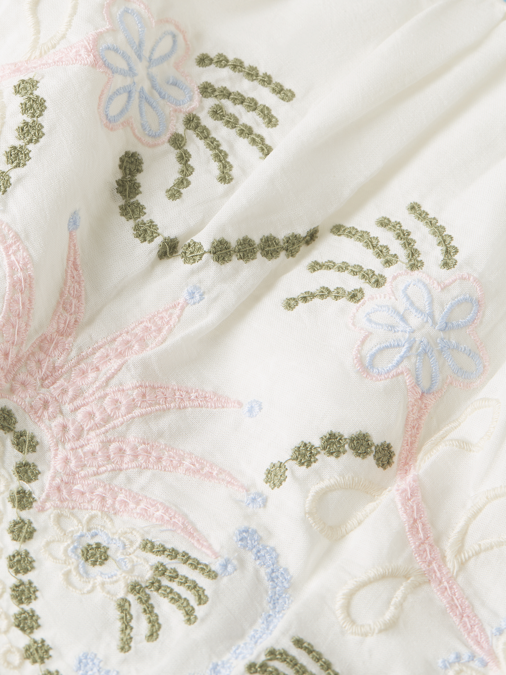 Girls Embroidered cotton skirt