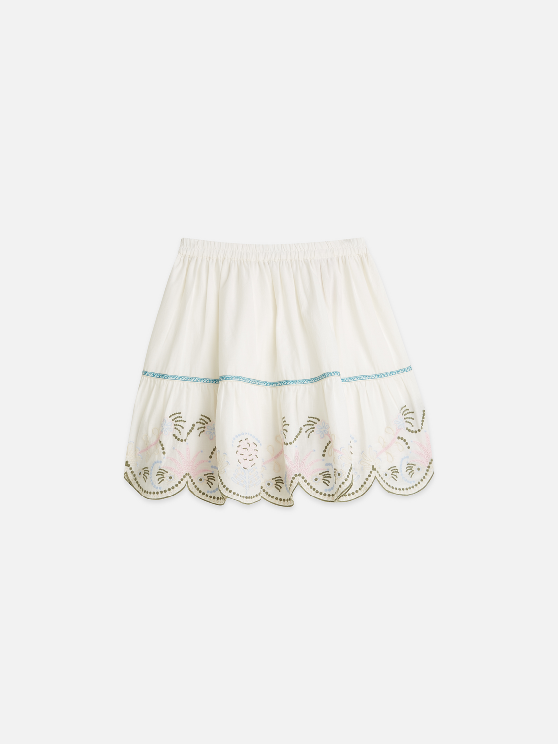Girls Embroidered cotton skirt