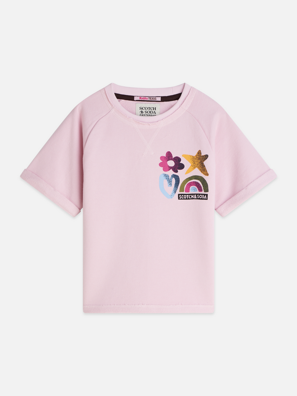 Girls artwork short-sleeve sweatshirt