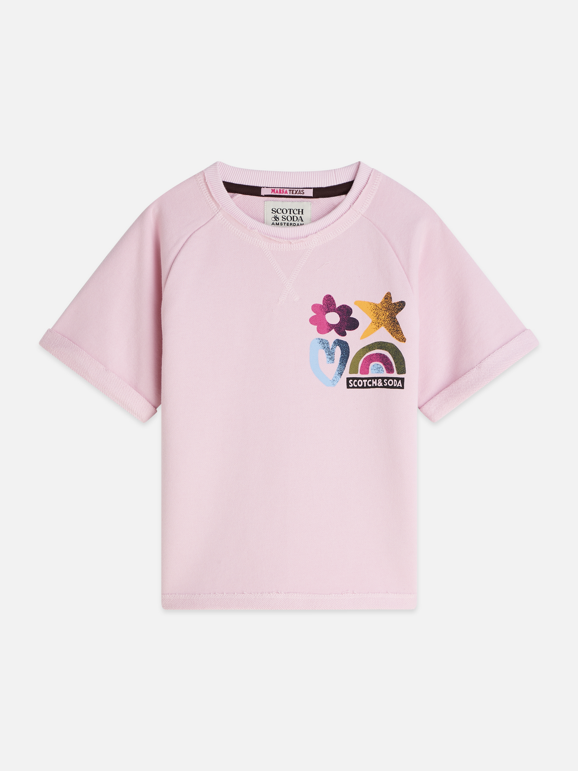 Girls artwork short-sleeve sweatshirt