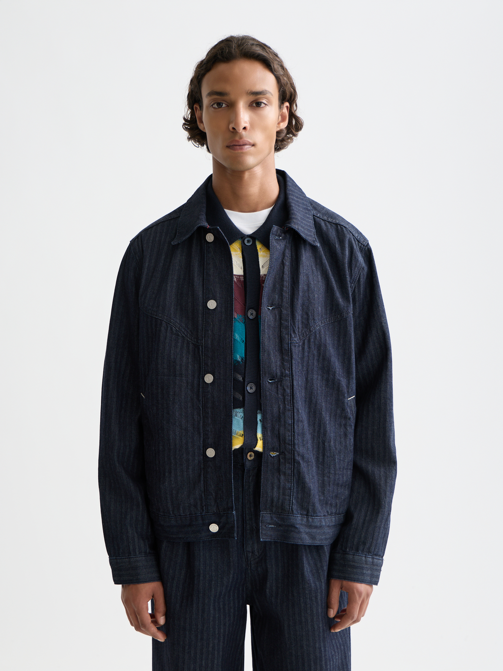 Trucker jacket with western details