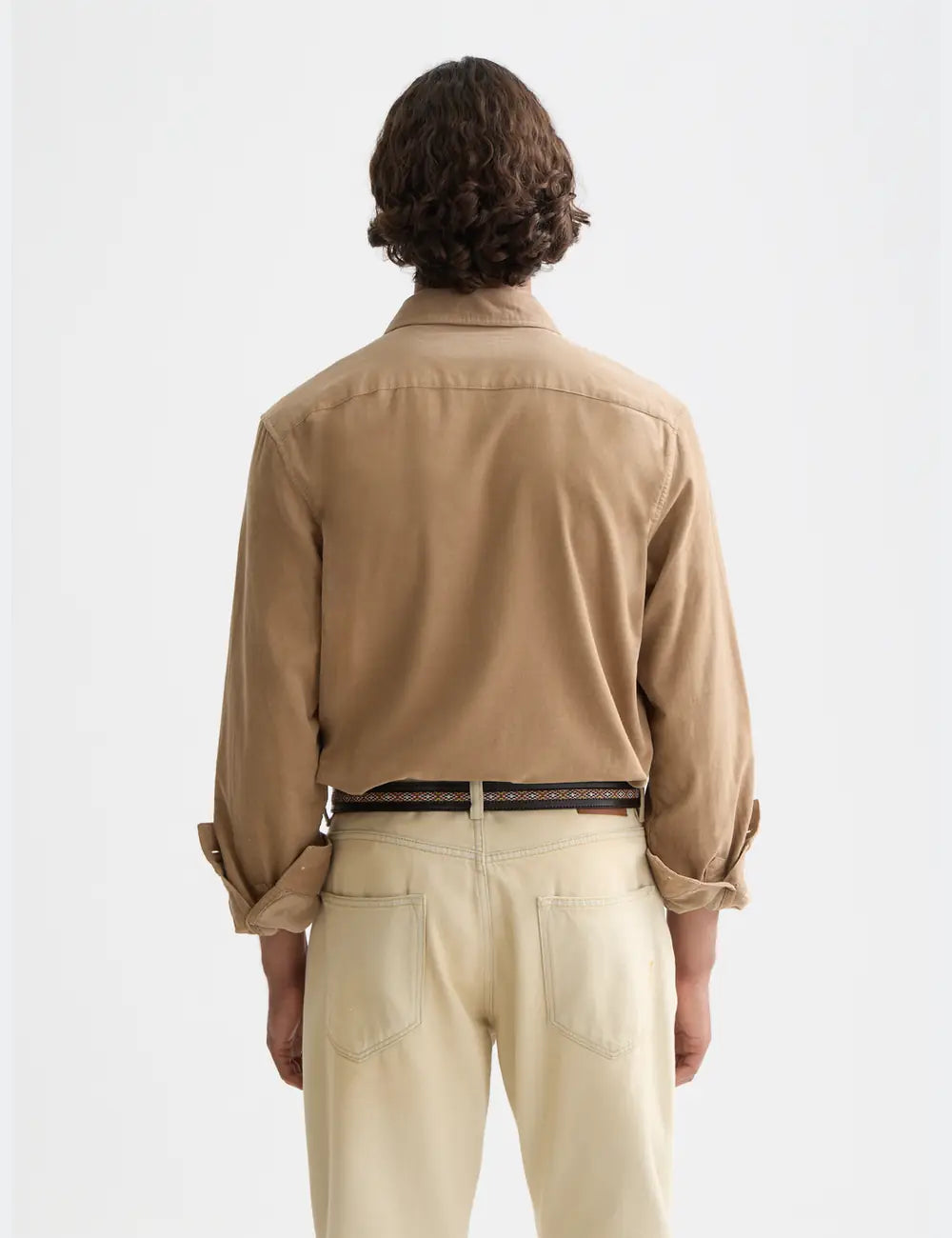 Lightweight Corduroy Regular-fit Shirt back view showing fit and finish by Scotch & Soda