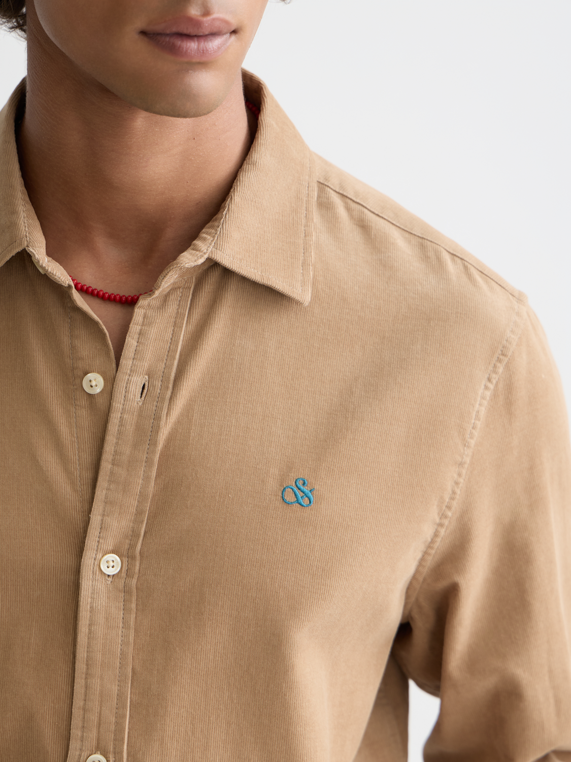 Lightweight corduroy regular-fit shirt