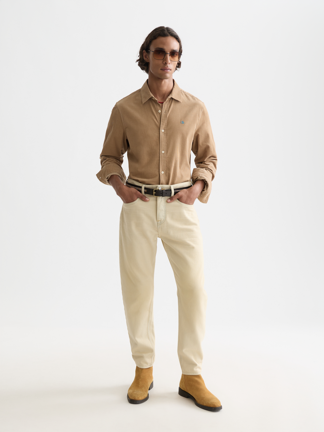 Lightweight corduroy regular-fit shirt