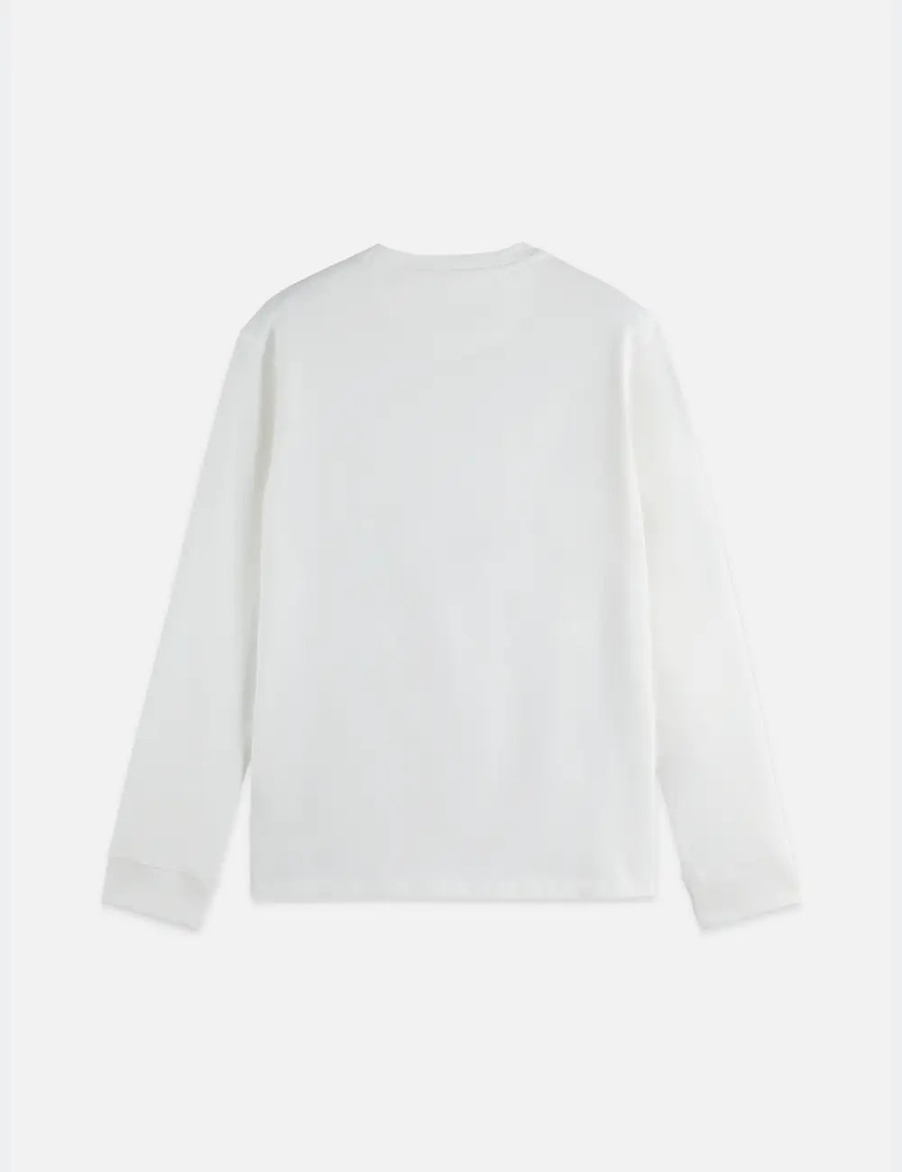 Chest Logo Regular-fit  Long-sleeved T-shirt flat lay showing product details by Scotch & Soda