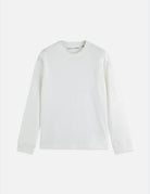 Chest Logo Regular-fit  Long-sleeved T-shirt front view showing fit and finish by Scotch & Soda