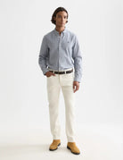 Seasonal Core Solid Oxford Regular-fit Shirt front view showing fit and finish by Scotch & Soda
