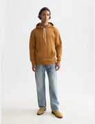 Seasonal Core Logo Badge Regular-fit Hoodie front view showing fit and finish by Scotch & Soda