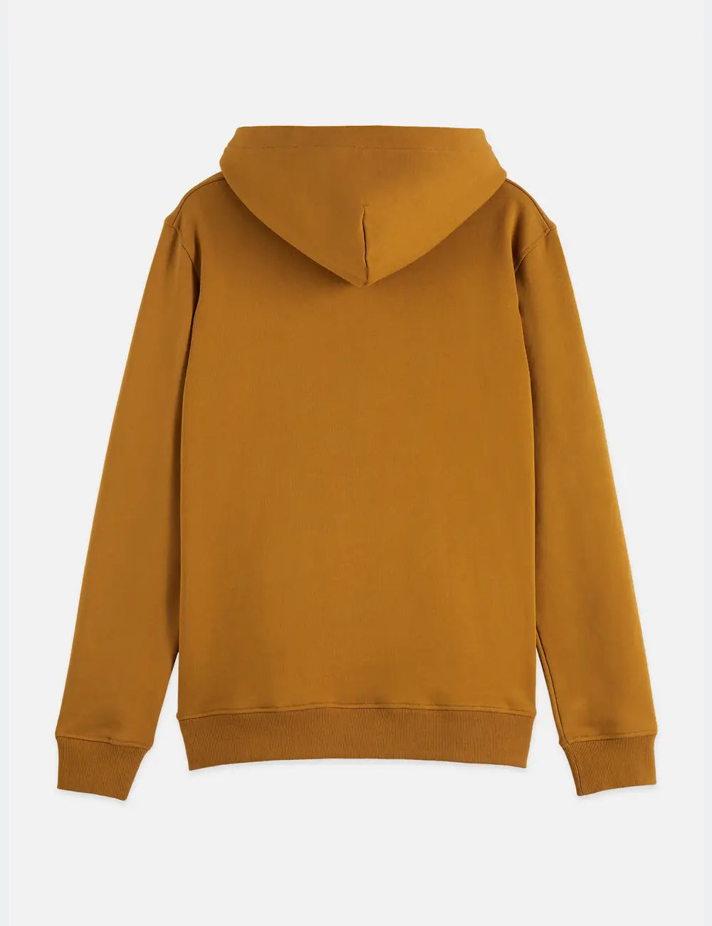 Seasonal Core Logo Badge Regular-fit Hoodie flat lay showing product details by Scotch & Soda