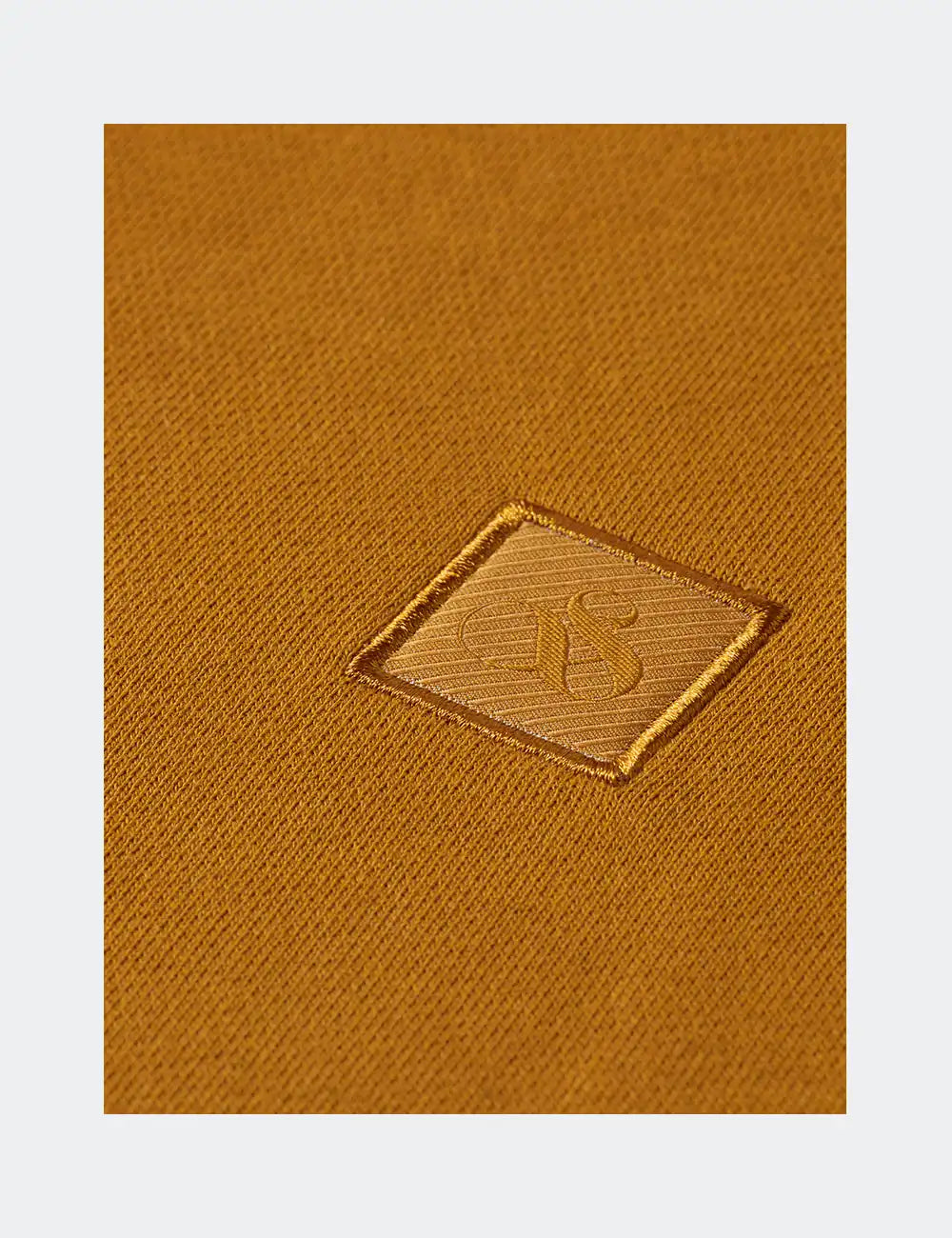 Seasonal Core Logo Badge Regular-fit Hoodie detail shot of fabric and craftsmanship by Scotch & Soda