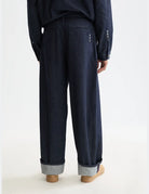 Seasonal Loose Fit Denim Chino back view showing fit and finish by Scotch & Soda