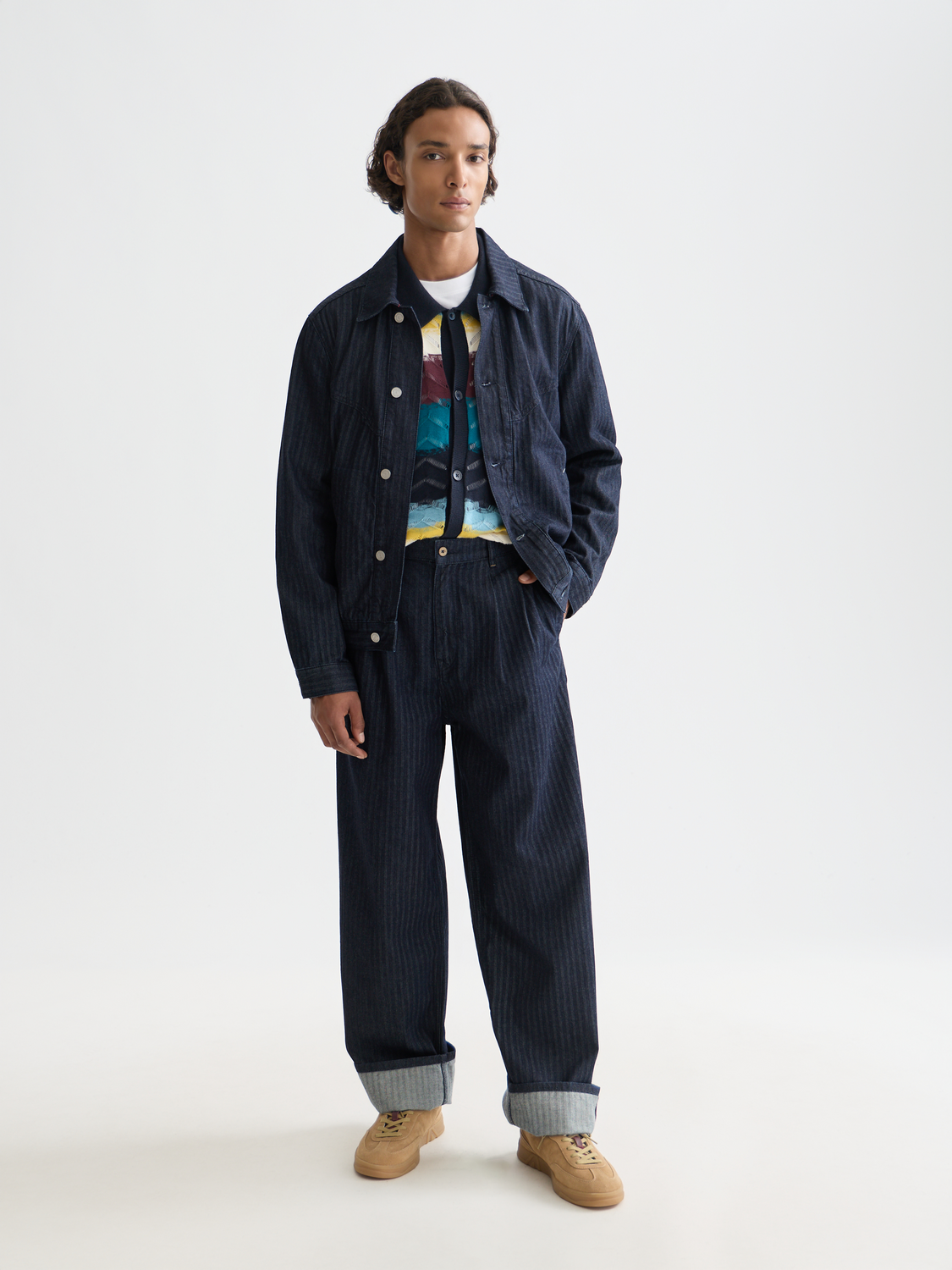 Seasonal loose denim chino