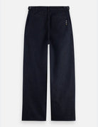 Seasonal Loose Fit Denim Chino flat lay showing product details by Scotch & Soda