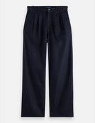 Seasonal Loose Fit Denim Chino front view showing fit and finish by Scotch & Soda