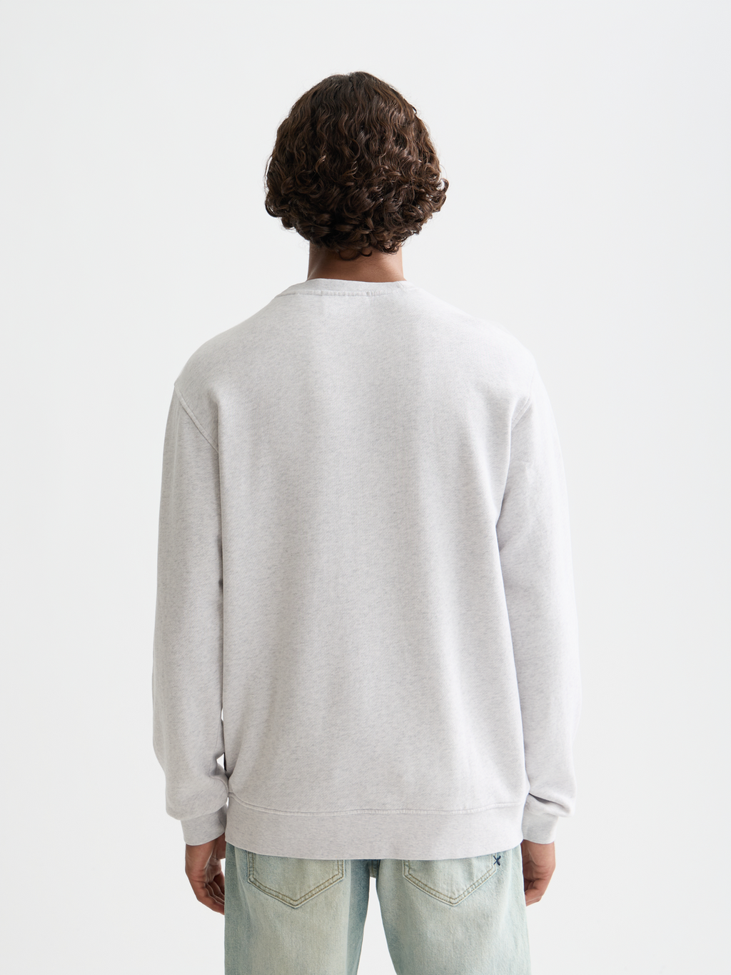 Washed denim graphic sweat