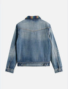 Washed Denim Ranch Jacket flat lay showing product details by Scotch & Soda