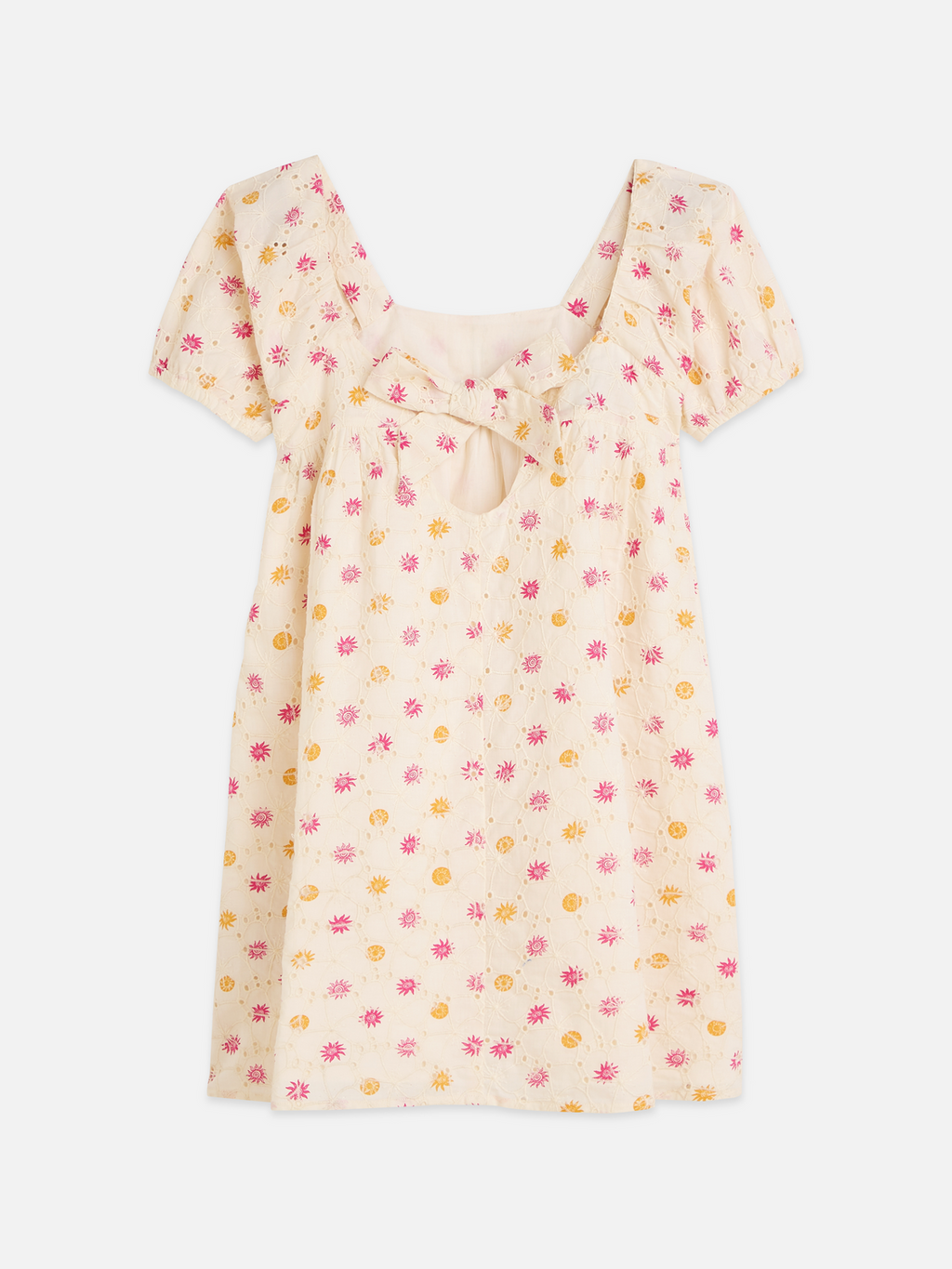 Girls Printed embroidered cotton dress