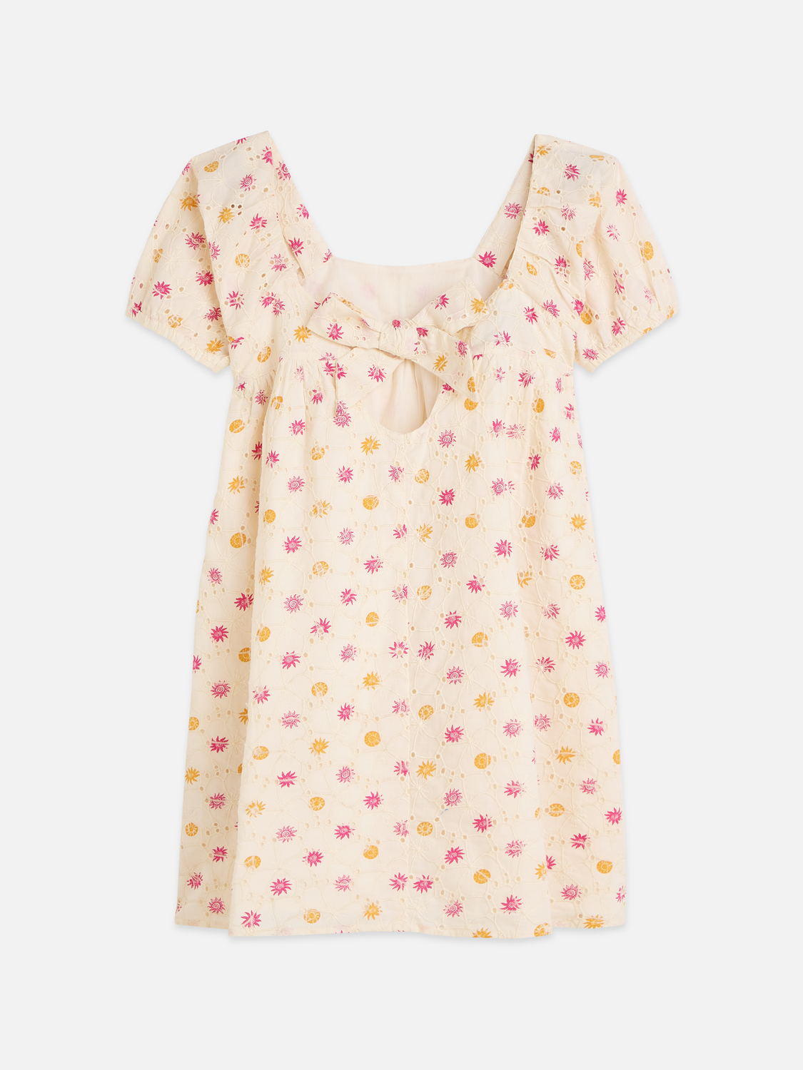 Girls Printed embroidered cotton dress