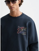 Front And Back Artwork Regular-fit Sweat-shirt detail shot of fabric and craftsmanship by Scotch & Soda