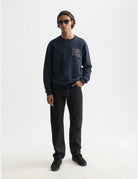 Dark Grey Front And Back Artwork Regular-fit Sweat-shirt front view by Scotch & Soda