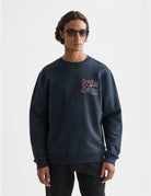 Front And Back Artwork Regular-fit Sweat-shirt front view showing fit and finish by Scotch & Soda
