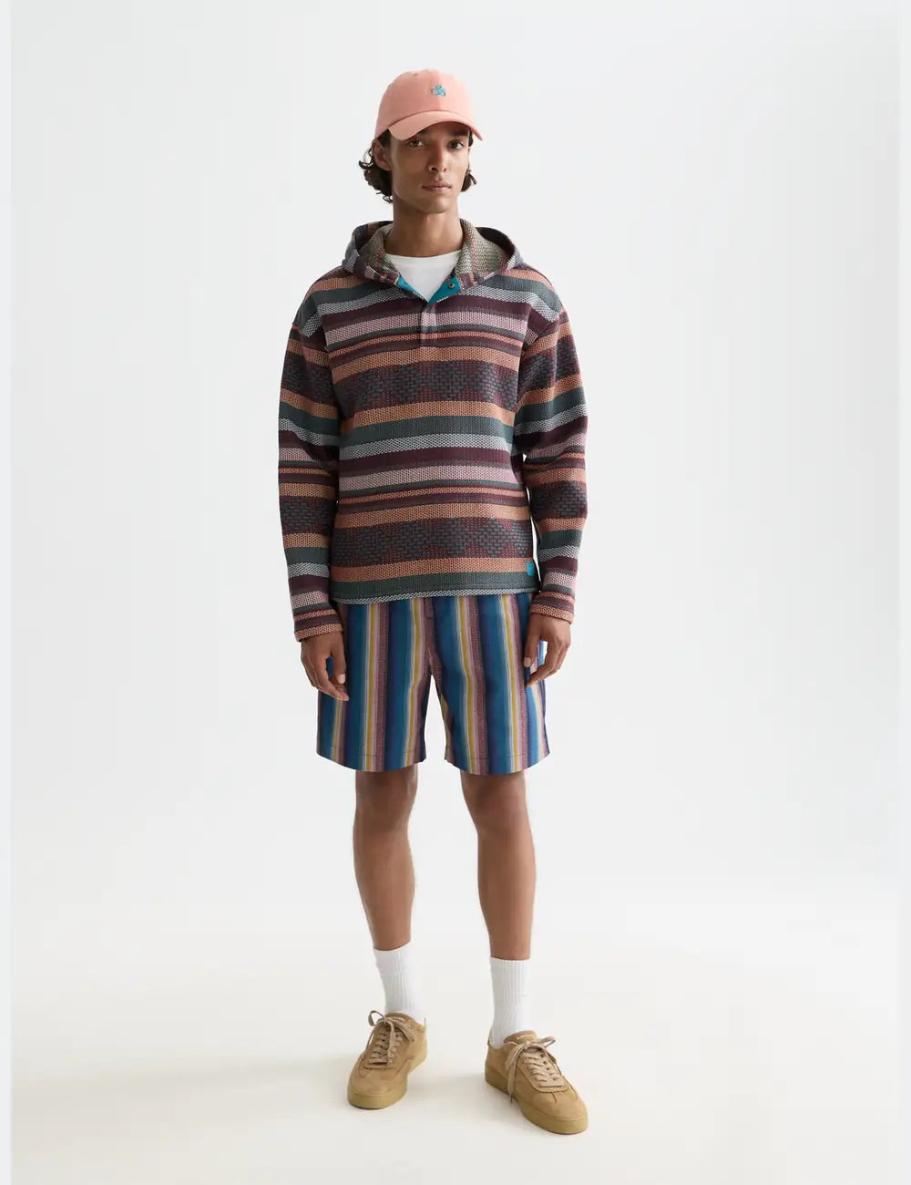 Jacquard Relaxed-fit Hoodie front view showing fit and finish by Scotch & Soda