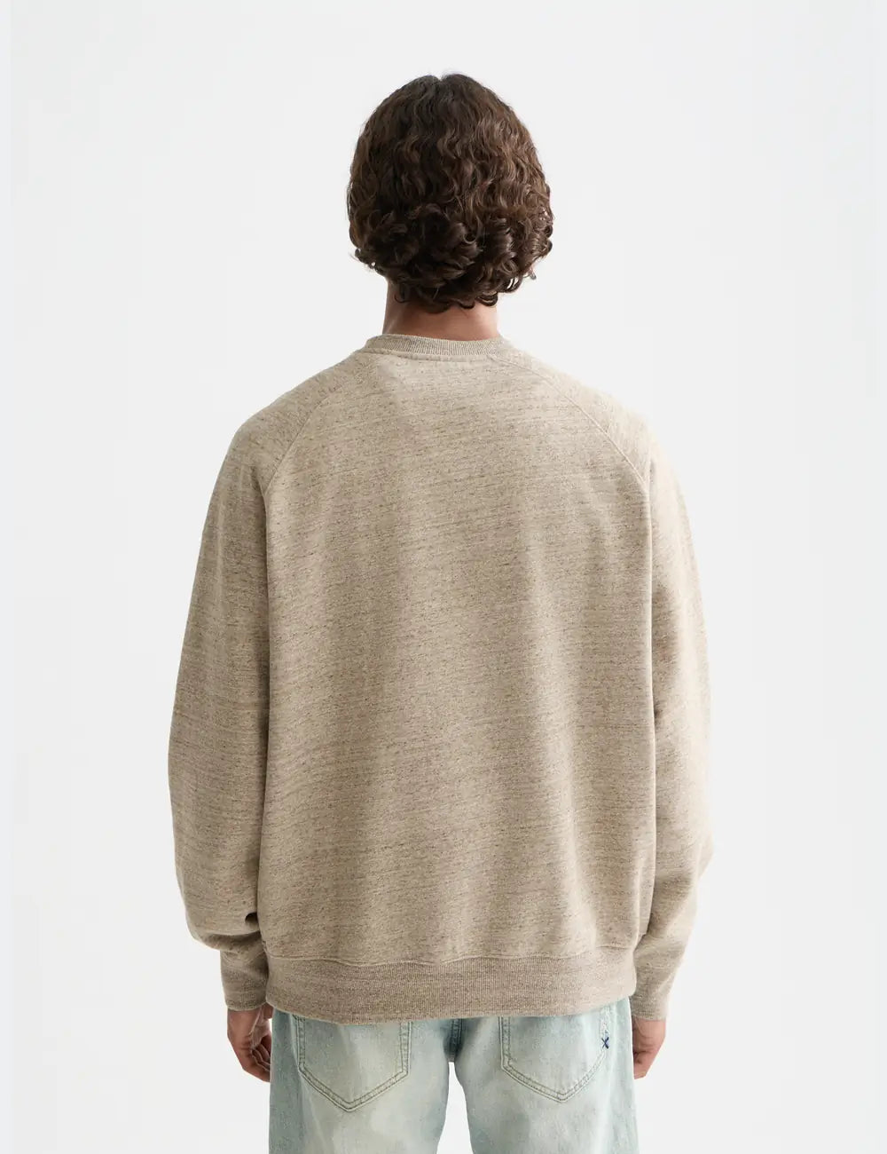Space Yarn Embroidered Loose-fit Sweat-shirt back view showing fit and finish by Scotch & Soda