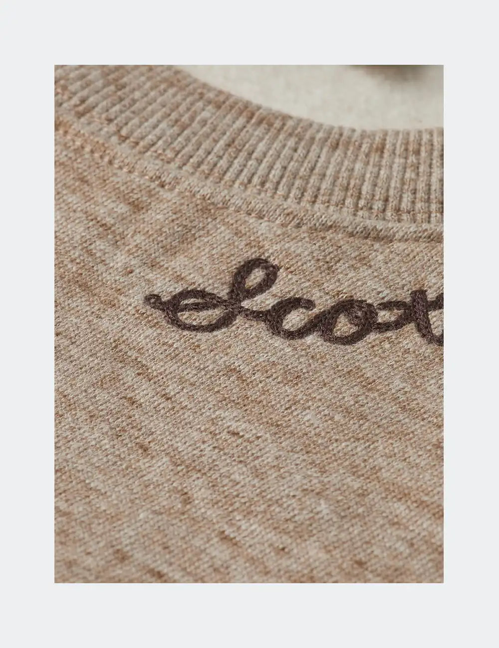 Space Yarn Embroidered Loose-fit Sweat-shirt detail shot of fabric and craftsmanship by Scotch & Soda