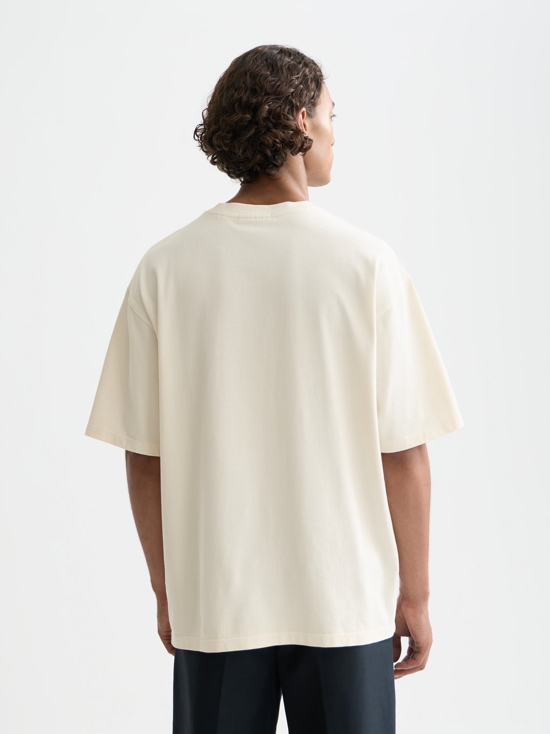 Cross-stitched artwork loose T-shirt