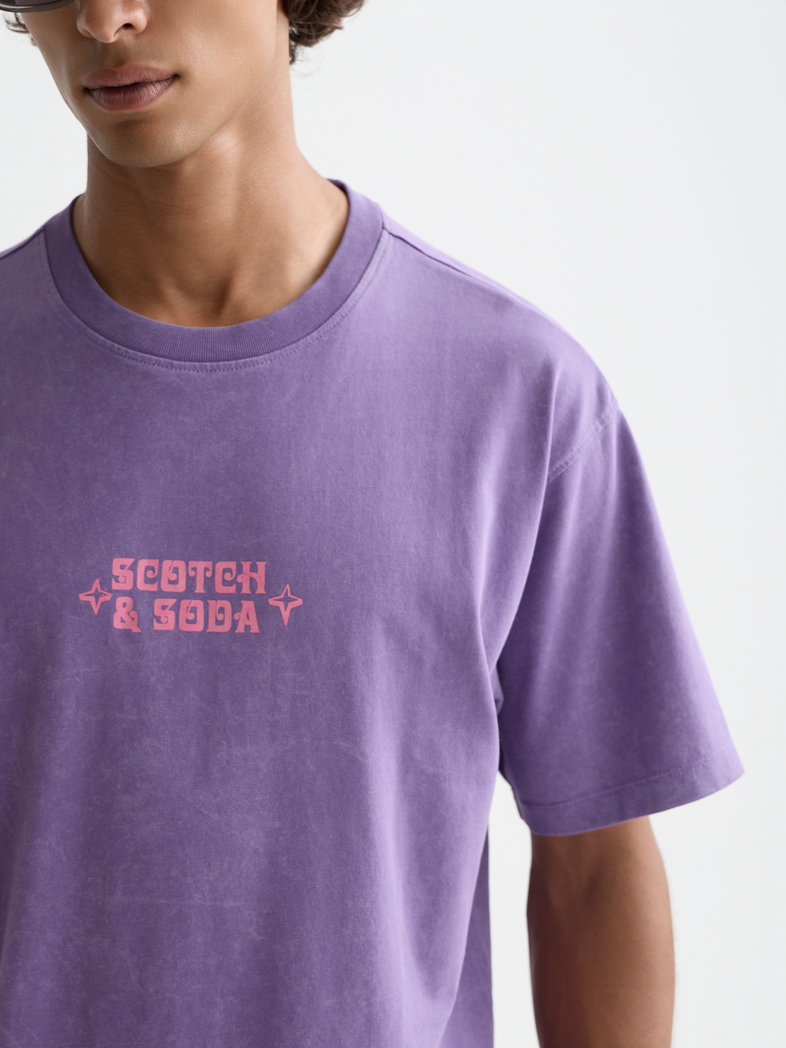 artwork relaxed snow-washed T-shirt