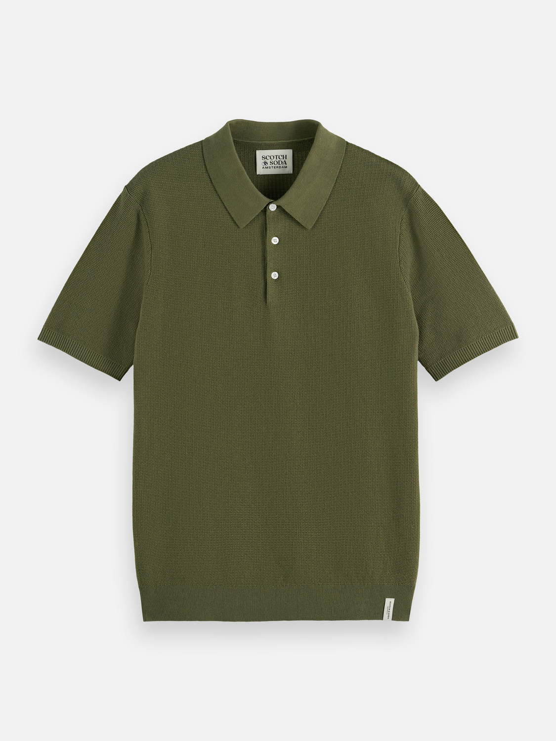 Essentials Structured knitted regular-fit polo