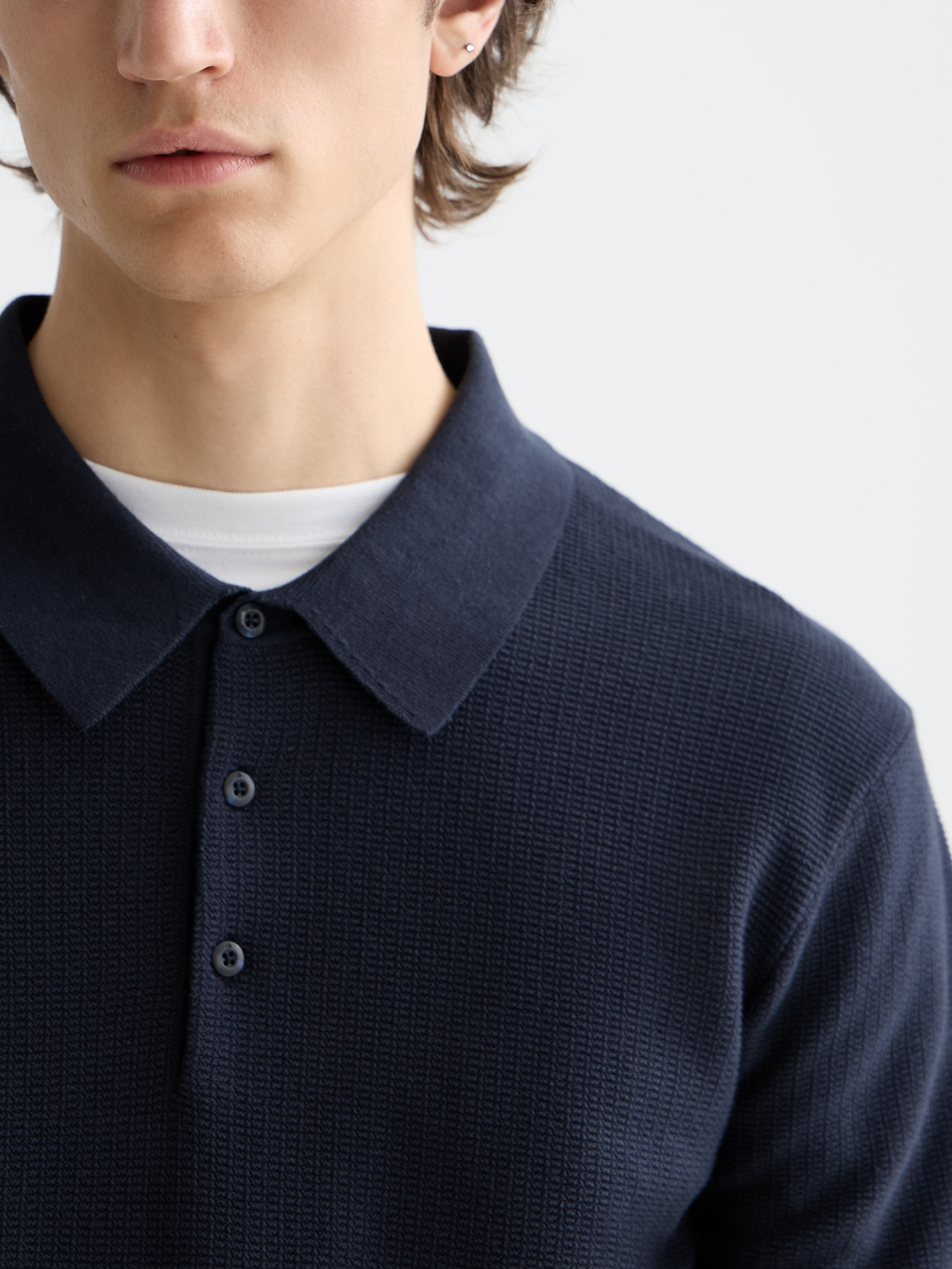 Essentials Structured knitted regular-fit polo
