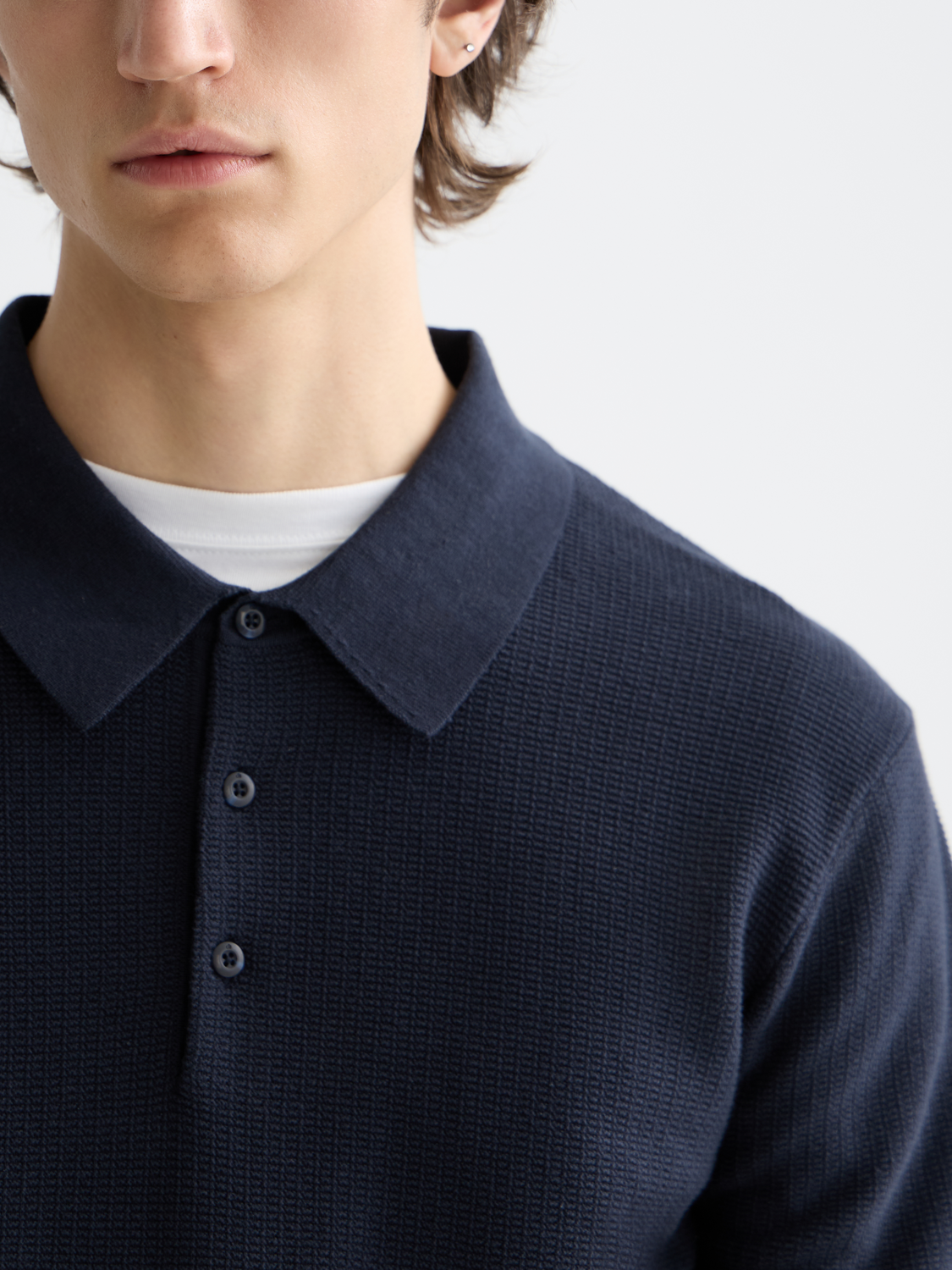 Essentials Structured knitted regular-fit polo