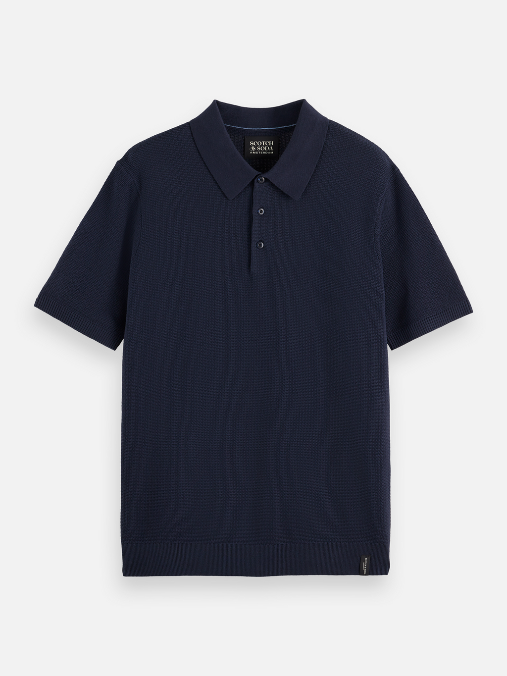 Essentials Structured knitted regular-fit polo
