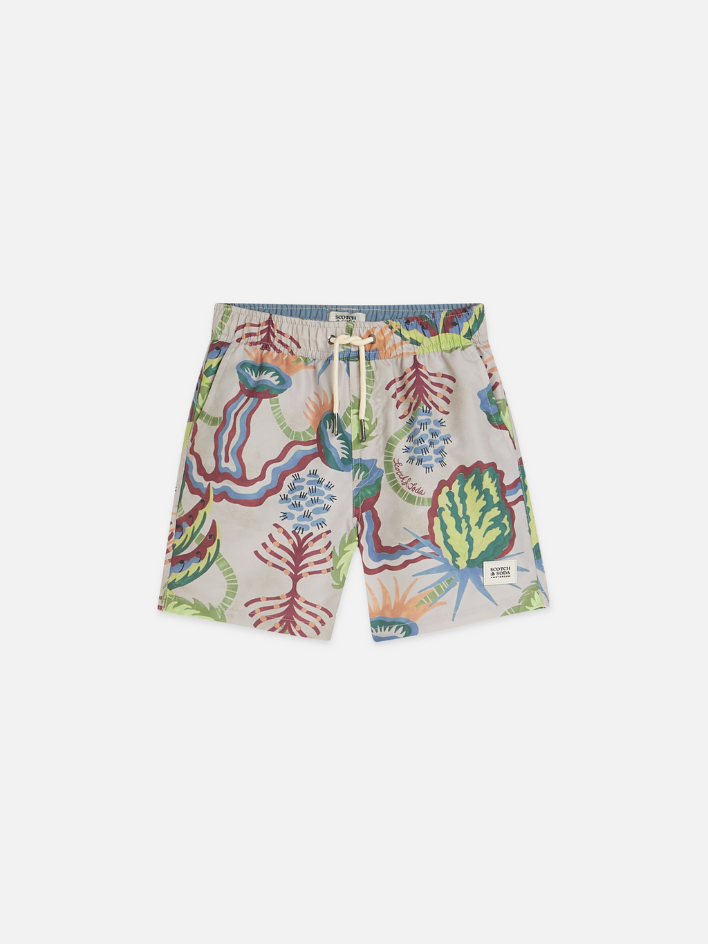 Boys Printed mid-length swim shorts