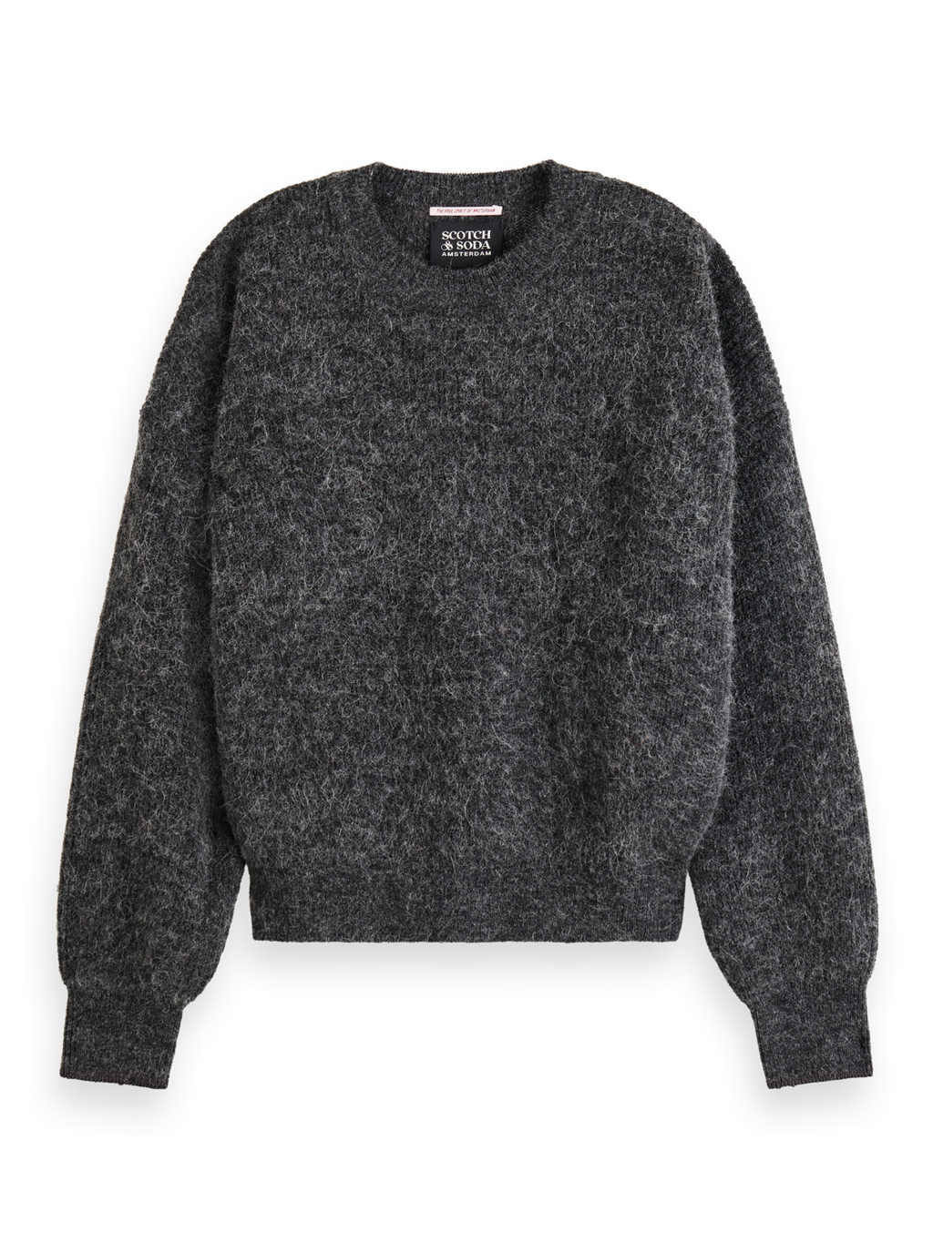 Essentials fuzzy crewneck pullover