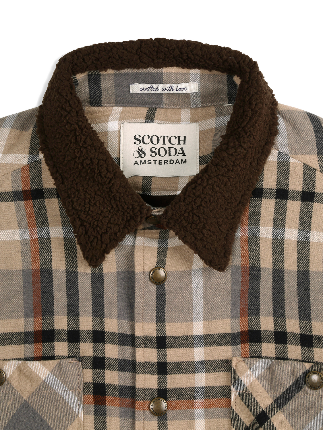 MENS SHERPA LINED PLAID FLANNEL EISENHOWER JACKET