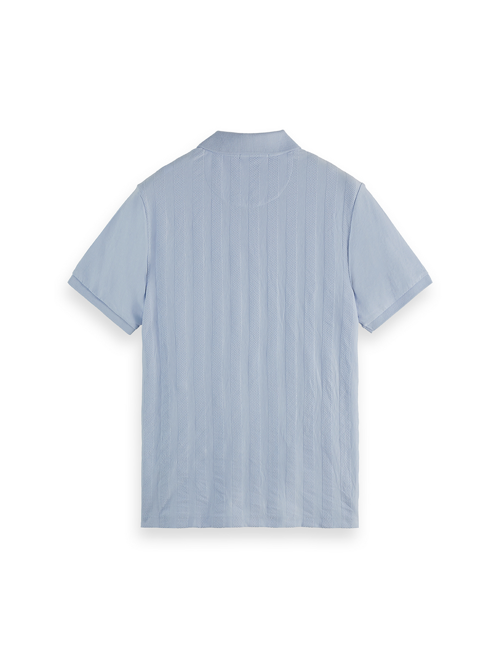MENS POPCORN PIQUE ZIP POLO