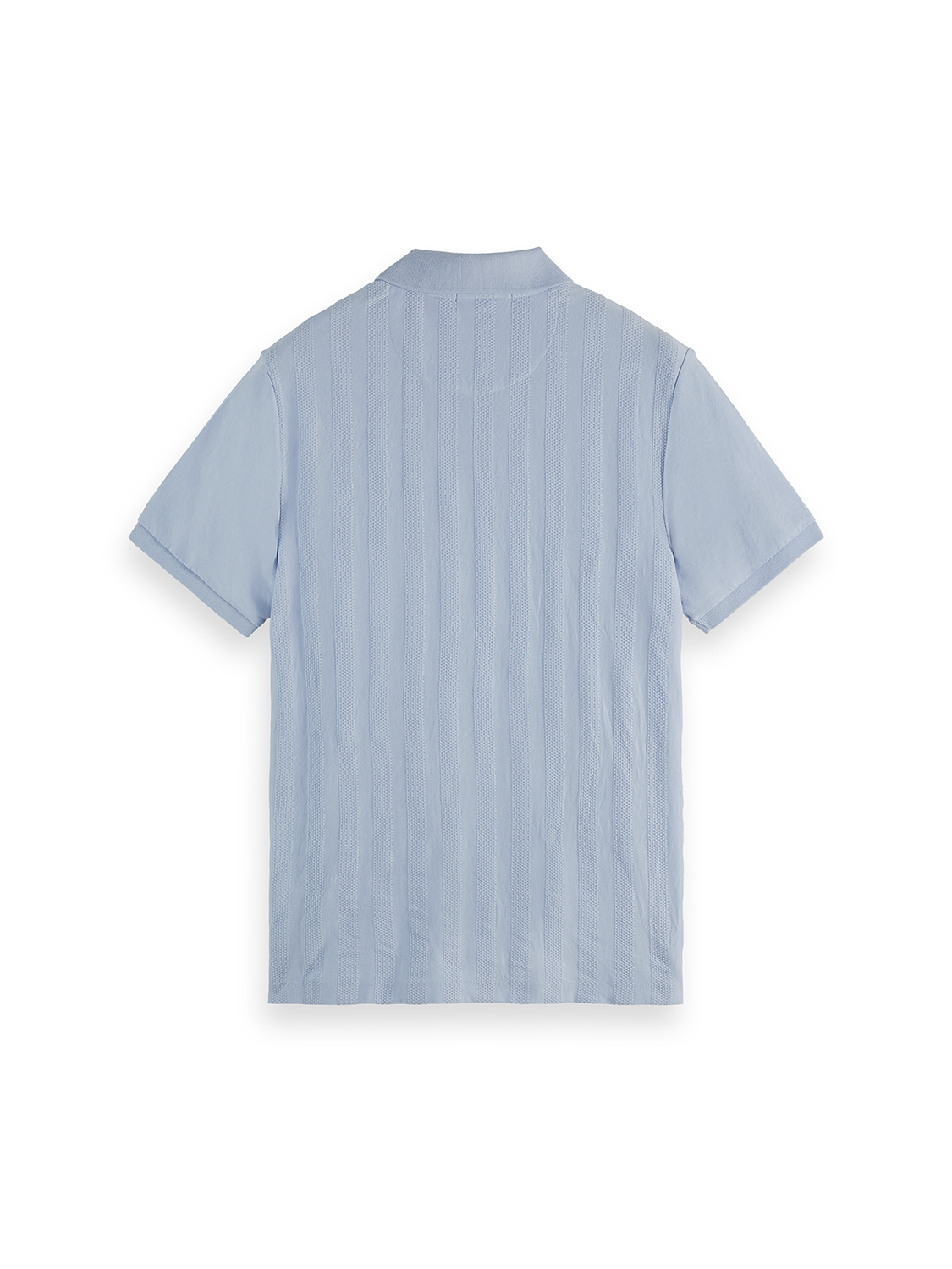 MENS POPCORN PIQUE ZIP POLO