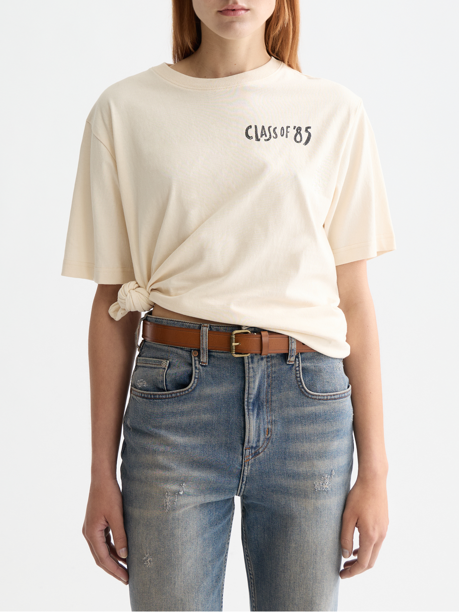Washed artwork loose t-shirt