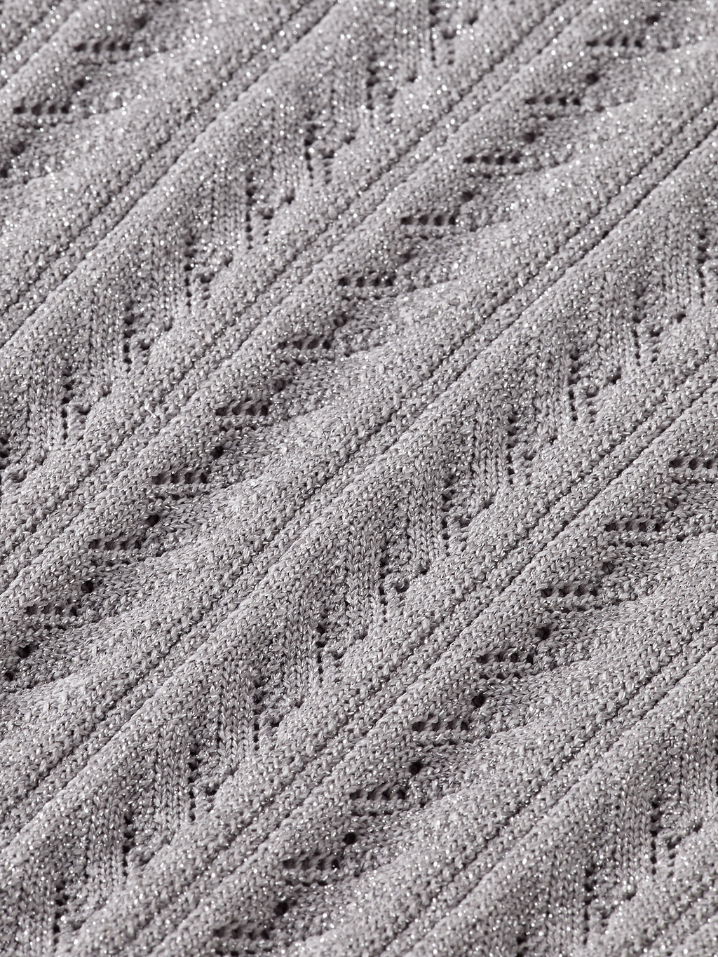 Metallic pointelle knitted tank