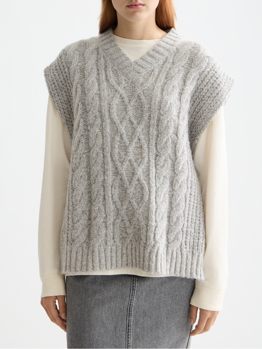 Cable stitch spencer