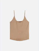 Singlet Woven Front Jersey Back Tank flat lay showing product details by Scotch & Soda