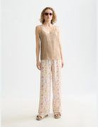 Singlet Woven Front Jersey Back Tank full model shot showing overall fit and styling by Scotch & Soda